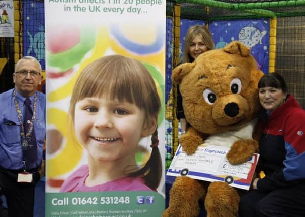 Driver Keith Bagguley with Angela Dee from Daisy Chain and Wendy Fletcher from Stagecoach and Daisy Bear.