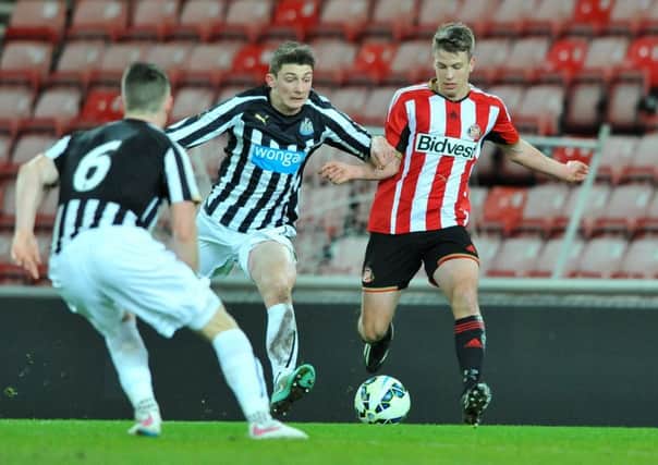 Andrew Nelson on the attack for Sunderland. Picture by FRANK REID