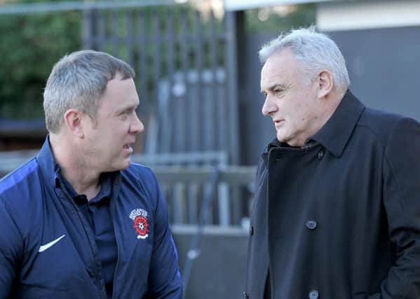 Dave Jones (right) with assistant Kevin Cooper. Picture by FRANK REID