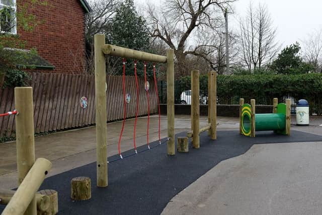 The new play ground equipment at Eldon Grove Primary School. Picture by FRANK REID