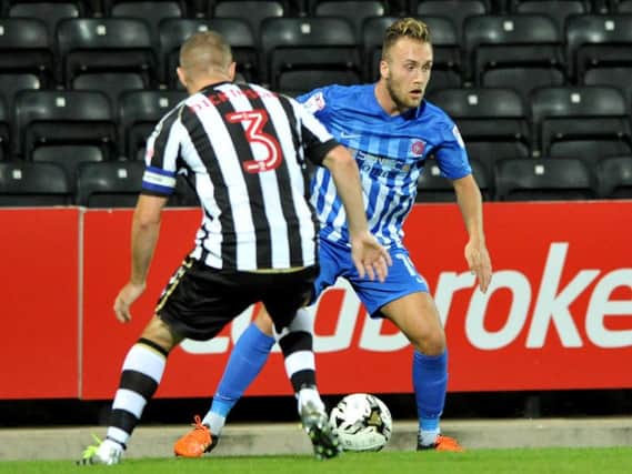 Jordan Richards in action this season at Notts County. Picture by FRANK REID