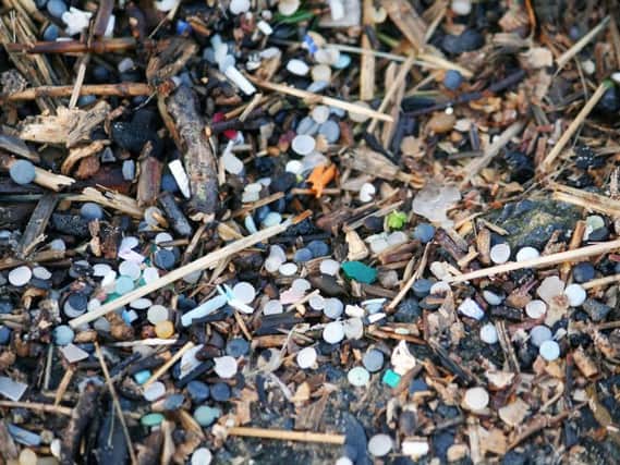 Thousands of plastic pellets have been found washed up on the beach at Seaton Carew, Hartlepool.