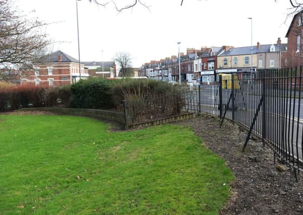 The site of the former public toilets in Burn Valley Gardens at the junction of Stockton Road, Blakelock Road, Hartlepool. Picture by FRANK REID