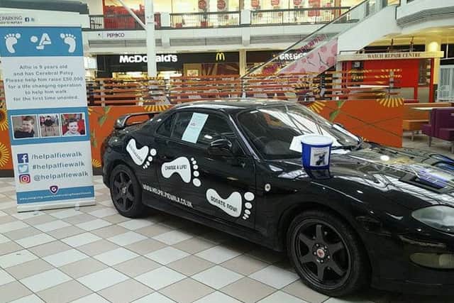 The car which will be taking part in a rally in aid of Alfie