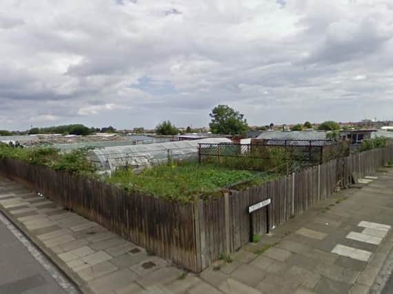 The allotments at Thornhill Gardens in Hartlepool, Image copyright Google Maps.
