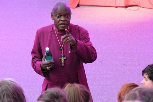 Archbishop Sentamu talks to students