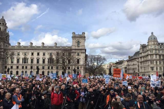 There was a huge turnout for the national demonstration in London against cuts to the NHS