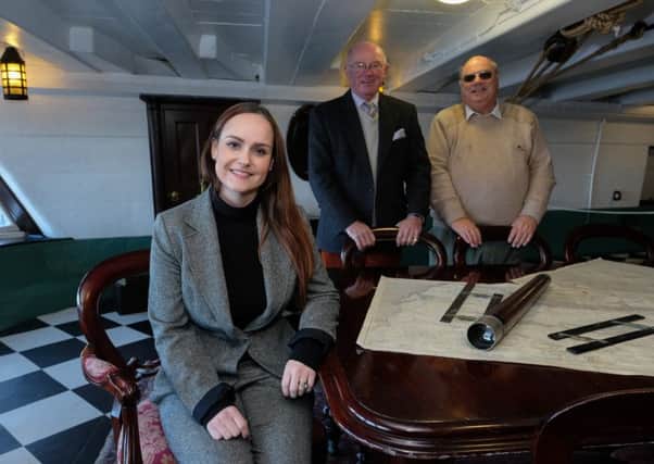 From left Helen Loynes, Paul Sutermeister and Peter Olsen, Deputy Chair of the HMS Trincomalee Trust. Picture Keith Taylor