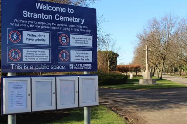 People are being urged to treat Stranton Cemetery with respect.