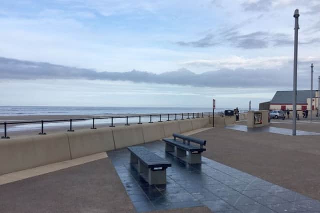 Redcar promenade where a woman and her child were snatched on Friday.