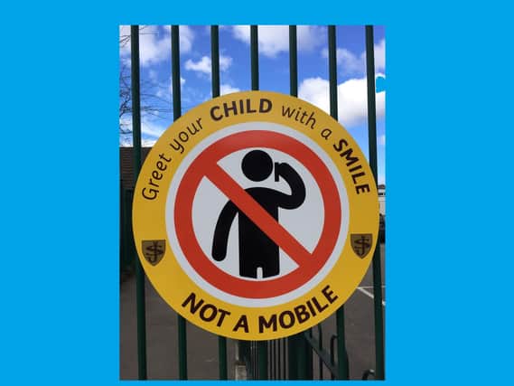 A sign at St Joseph's RC Primary School in Longlands, Middlesbrough. Picture: PA.