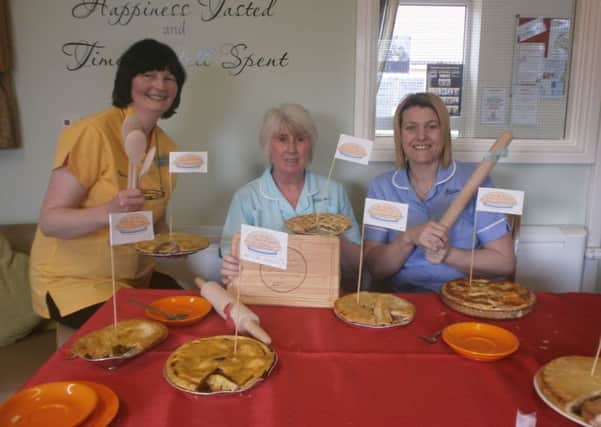 Some of the entries for Field View Care Home's  British Pie Week bake-off.