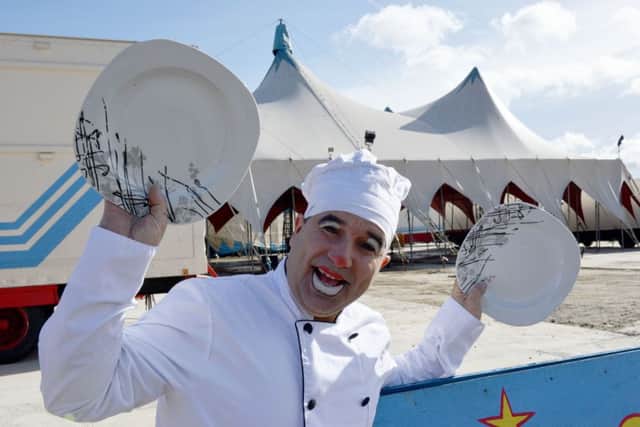 Angelo Chaves one of the clowns at the Netherlands National Circus. Picture by FRANK REID