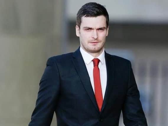 Adam Johnson, pictured outside Bradford Crown Court during his trial. Picture: PA.