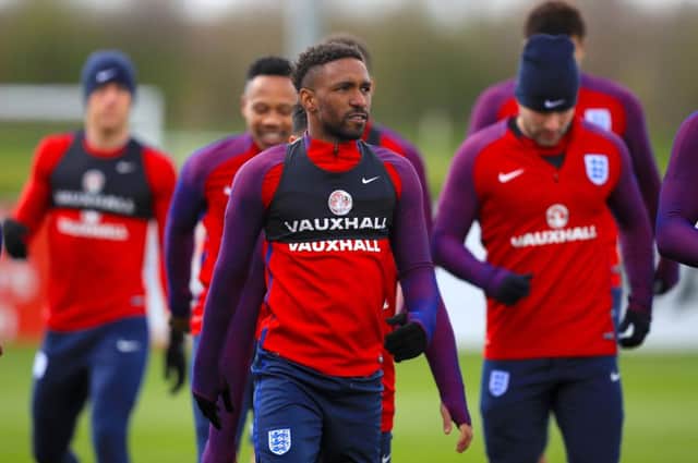 England's Jermain Defoe during a training session at St George's Park, Burton.