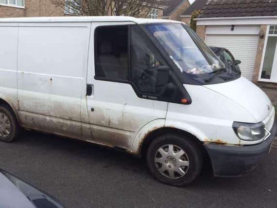 Van failed to stop for police in Hartlepool.