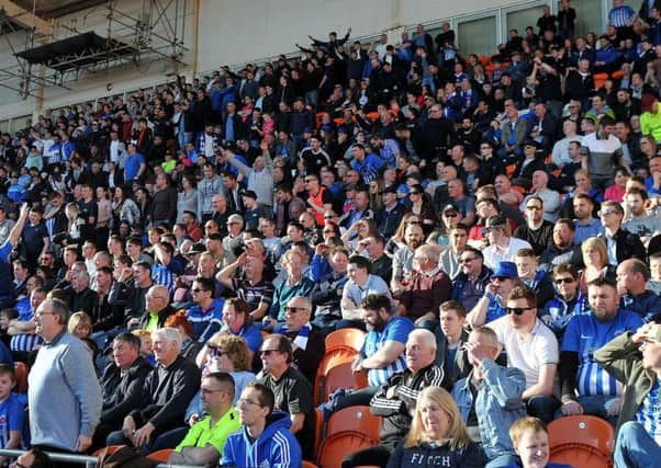 Pools fans at Bloomfield Road