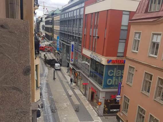 The scene of an incident in Drottninggatan. Arash Pendari/PA Wire