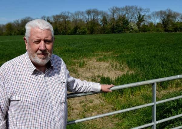 Alan Timothy at the site of the proposed development in Dalton Piercy. Picture by FRANK REID