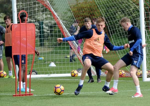 Sunderland U23 players going through their paces during an open training session Academy of Light. Picture by FRANK REID.