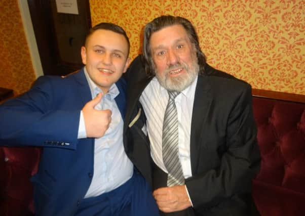 Daniel Cooper with Ricky Tomlinson before his show in Newcastle.
