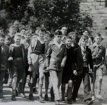 Boys on a walk at Carlton Camp in 1951.