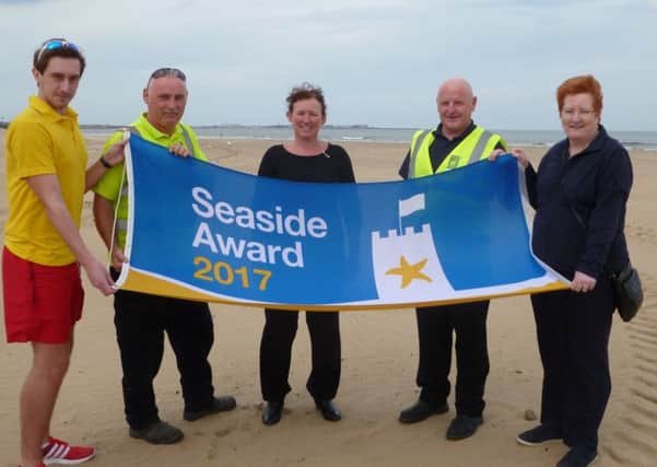 Councillor Marjorie James (extreme right) is pictured with members of the Councils Environmental Services Team from the left Ashley Boagey, John Hornsey, Debbie Kershaw and Mick Harrison.