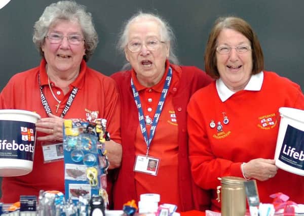Hartlepool RNLI Enterprise Branch members, from left, Ann Wray, Enid Birley and Beryl Sherry pictured during the fundraising day at Middleton Grange shopping centre.