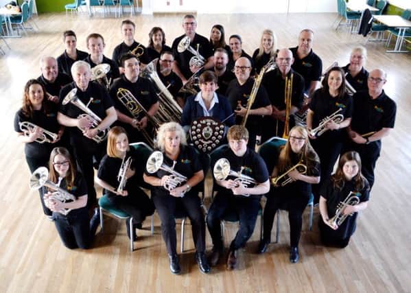 Trimdon Concert Brass Band, who will represent the region in the Brass Band Championships to be staged in Cheltenham in September. Picture by Katie Harrison