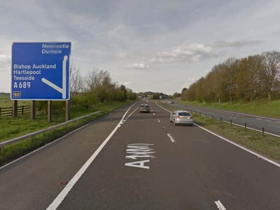 The section of the A1 between junctions 59 and 60 was closed in both directions following the crash. Pic by Google Maps.