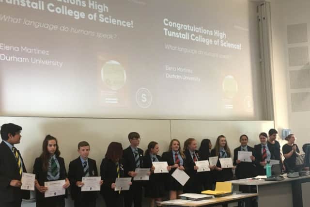 High Tunstall College of Science students graduate a Durham University programme.