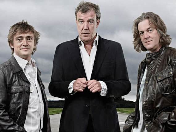 Richard Hammond, left, with Top Gear colleagues Jeremy Clarkson and James May.