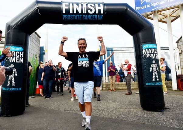 Jeff Stelling arriving at Victoria Park on his 2017 March for Men fundraising for Prostate Cancer UK. Picture by FRANK REID