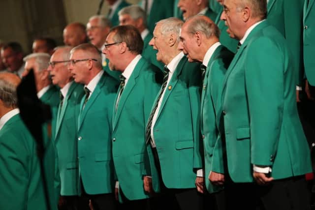 The Hartlepool Male Voice Choir perform at Hartlepool Borough Hall with Aled Jones. Picture: TOM BANKS
