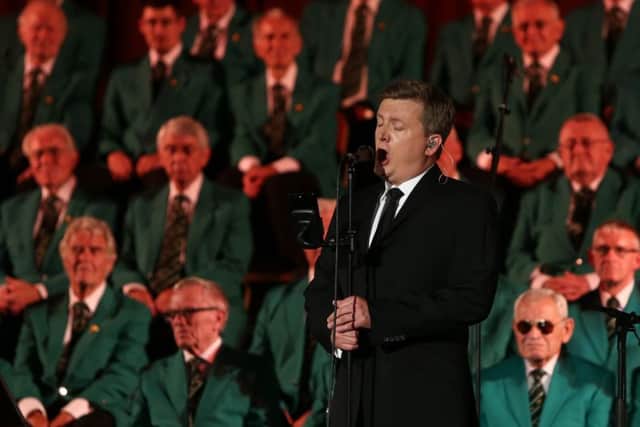 The Hartlepool Male Voice Choir perform at Hartlepool Borough Hall with Aled Jones.