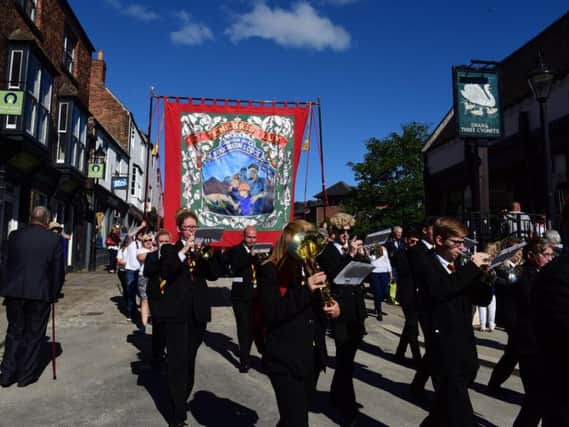 Part of the parade at the Durham Miners' Gala.