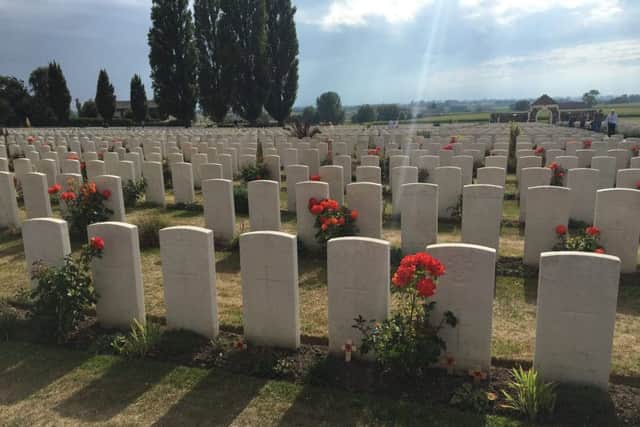 The Tyne Cot Cemetery.