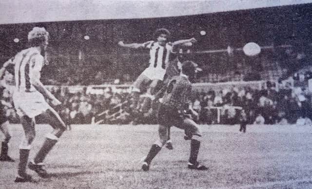 Alan Waddle powers home the first for Pools.