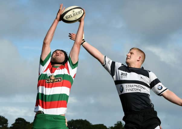 Action from West Hartlepool's draw with Percy Park.