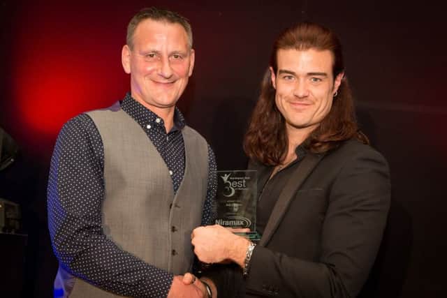 Frank Antropik, Managing Director of Niramax presents the Role Model of the Year award to Rick Snowdon during the Hartlepool Mail's Best of Hartlepool awards night at the Hardwick Hall Hotel in Sedgefield Picture: DAVID WOOD