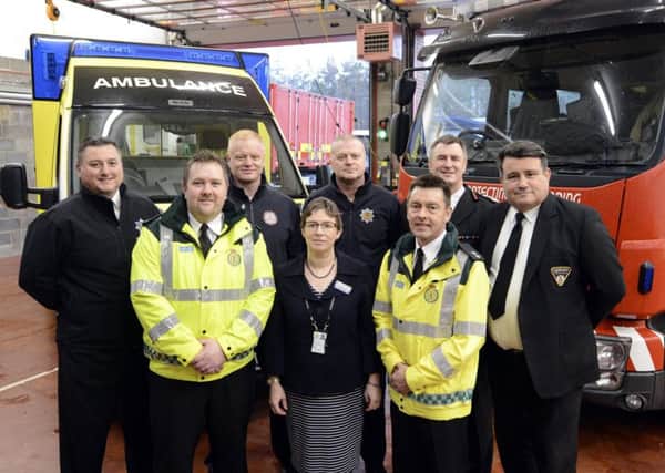 Cleveland Fire Brigade and North East Ambulance Service officials involved in the First Responder scheme