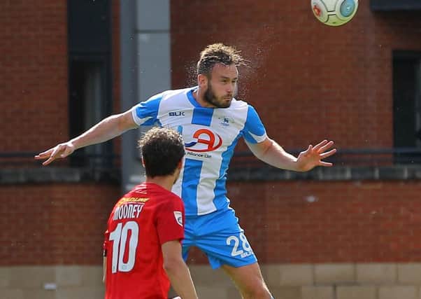 Keith Watson in action for Hartlepool United.