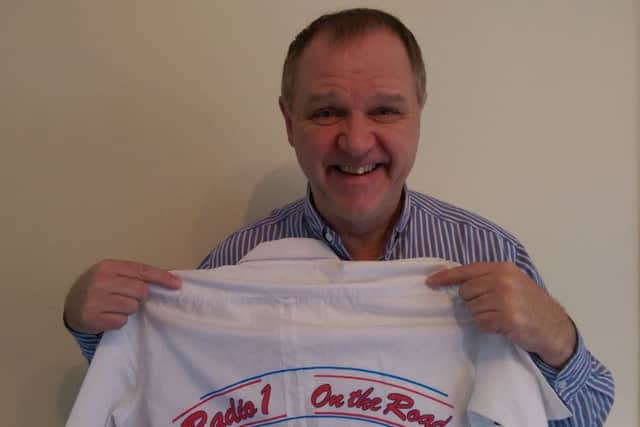 Mark Page with his Radio 1 T-shirt.