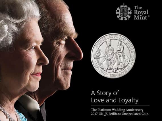The coins have been created to mark the Queen's 70th wedding anniversary.