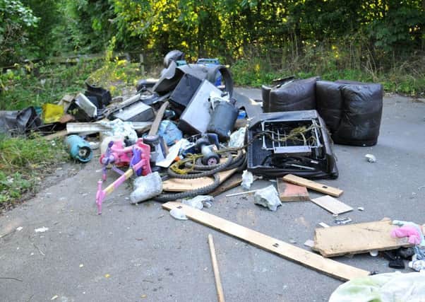 Flytipped rubbish.