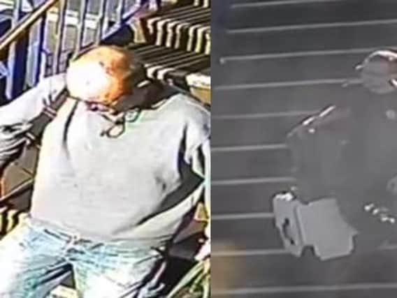 CCTV images of the two men police would like to interview.