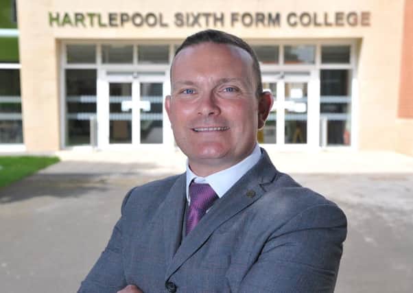 Mark Hughes, head of Hartlepool Sixth Form College.