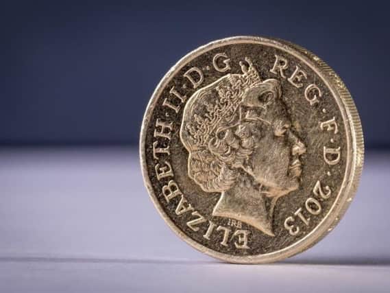 The old-style pound coins.