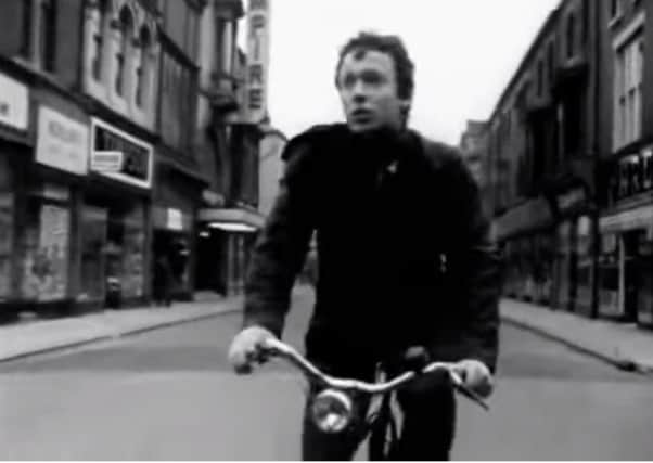 A shot from Ridley Scott's Boy & Bicycle film in Lynn Street, West Hartlepool