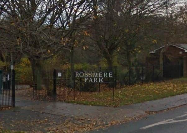 Entrance to Rossmere Park. Image copyright Google Maps.